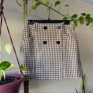 SOLD Plaid Skirt 29” w buttons